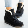 Large Size Short-tube Snow Boots Women's Flat-bottom Lace-up Plus Velvet Women's Boots