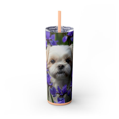 Skinny Tumbler with Straw – 20 oz Stainless Steel Cup