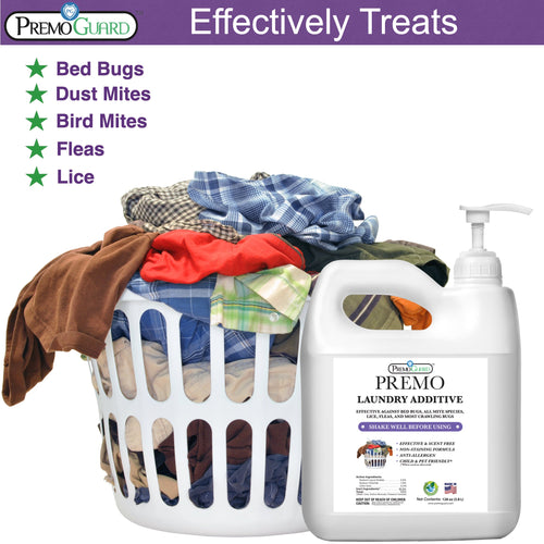 Bed Bug & Mite Laundry Additive 128 oz | Non-Toxic Treatment | Premo Guard