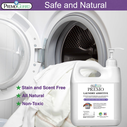 Bed Bug & Mite Laundry Additive 128 oz | Non-Toxic Treatment | Premo Guard