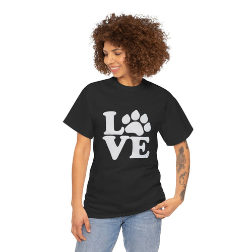 Love Paw Heavy Duty Unisex Tee Sizes Small - 5XL (11 colors)
