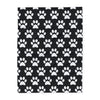Cozy Paw Print Arctic Human Fleece Blanket