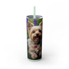 Skinny Tumbler with Straw – 20 oz Stainless Steel Cup