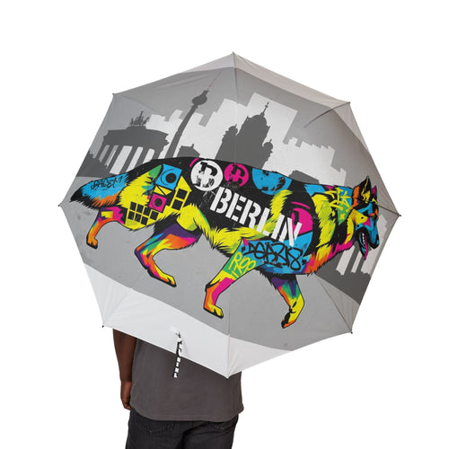 48 Semi-Automatic Umbrella – Windproof Large Travel Rain Umbrella
