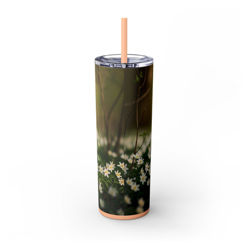Skinny Tumbler with Straw – 20 oz Stainless Steel Cup