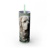 Skinny Tumbler with Straw – 20 oz Stainless Steel Cup