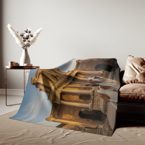 Chien Français Blanc Blanket