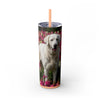 Skinny Tumbler with Straw – 20 oz Stainless Steel Cup