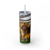 Skinny Tumbler with Straw – 20 oz Stainless Steel Cup