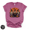 Chicken Witch Trio Tee | Funny Halloween Chicken Graphic T-Shirt