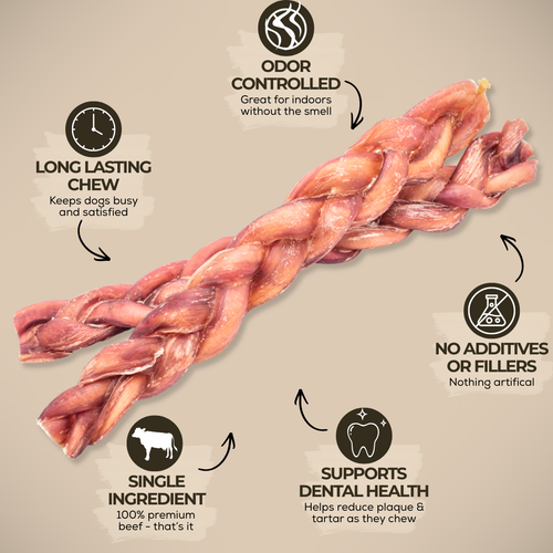 12 Inch Thick Braided Bully Stick