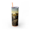 Skinny Tumbler with Straw – 20 oz Stainless Steel Cup