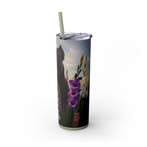 Skinny Tumbler with Straw – 20 oz Stainless Steel Cup