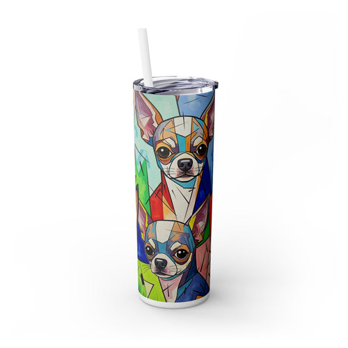 Skinny Tumbler with Straw – 20 oz Stainless Steel Cup