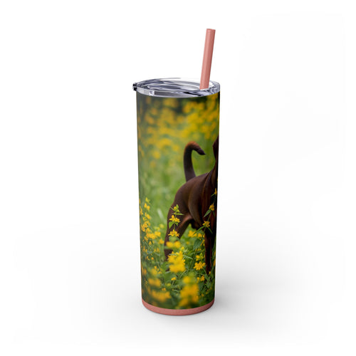Skinny Tumbler with Straw – 20 oz Stainless Steel Cup