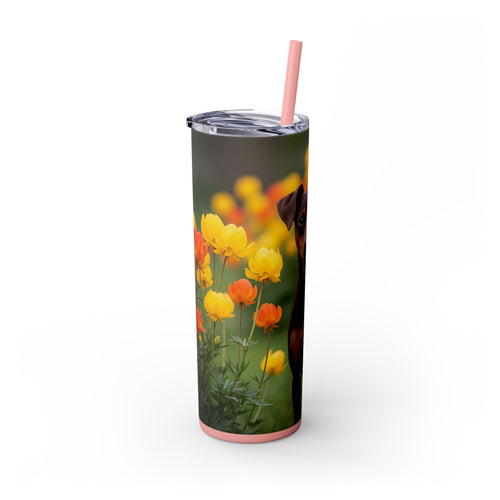 Skinny Tumbler with Straw – 20 oz Stainless Steel Cup