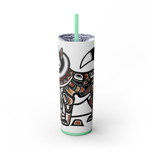 Skinny Tumbler with Straw – 20 oz Stainless Steel Cup