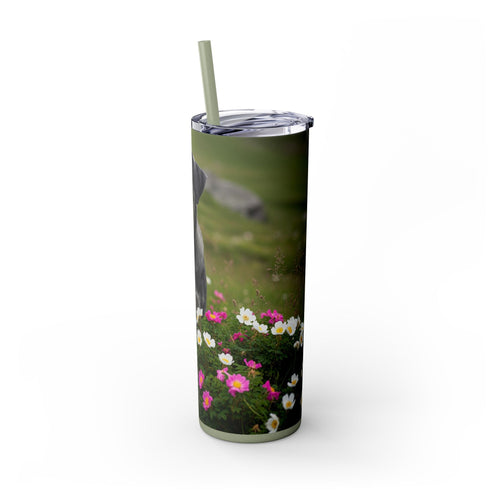 Skinny Tumbler with Straw – 20 oz Stainless Steel Cup