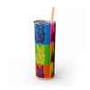 Skinny Tumbler with Straw – 20 oz Stainless Steel Cup