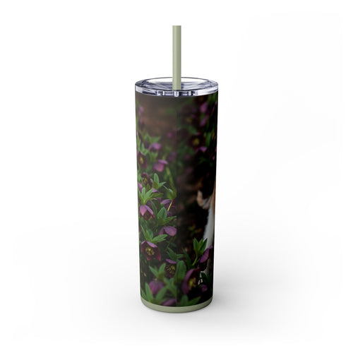 Skinny Tumbler with Straw – 20 oz Stainless Steel Cup