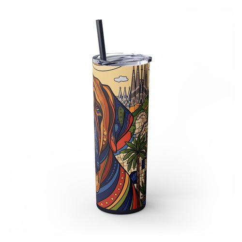 Skinny Tumbler with Straw – 20 oz Stainless Steel Cup