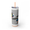 Skinny Tumbler with Straw – 20 oz Stainless Steel Cup