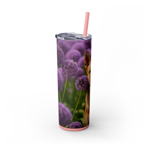 Skinny Tumbler with Straw – 20 oz Stainless Steel Cup