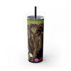 Skinny Tumbler with Straw – 20 oz Stainless Steel Cup
