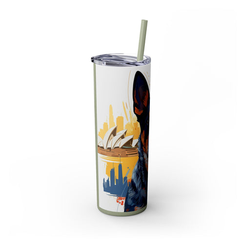 Skinny Tumbler with Straw – 20 oz Stainless Steel Cup