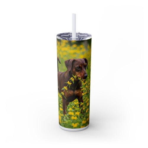 Skinny Tumbler with Straw – 20 oz Stainless Steel Cup