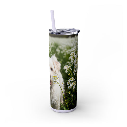 Skinny Tumbler with Straw – 20 oz Stainless Steel Cup