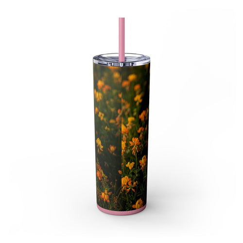 Skinny Tumbler with Straw – 20 oz Stainless Steel Cup