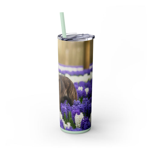 Skinny Tumbler with Straw – 20 oz Stainless Steel Cup