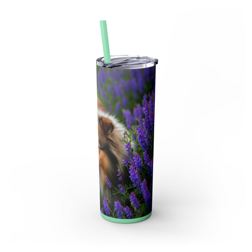 Skinny Tumbler with Straw – 20 oz Stainless Steel Cup