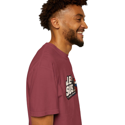 Jesus Retro Graphic T-Shirt — “J.E.SUS The  Real Eternal Hero” Christian Vintage Tee