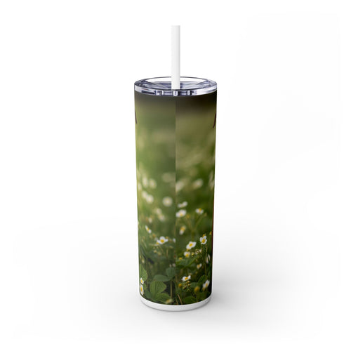 Skinny Tumbler with Straw – 20 oz Stainless Steel Cup