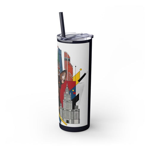 Skinny Tumbler with Straw – 20 oz Stainless Steel Cup