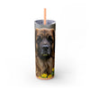 Skinny Tumbler with Straw – 20 oz Stainless Steel Cup