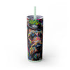 Skinny Tumbler with Straw – 20 oz Stainless Steel Cup