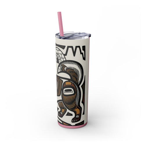 Skinny Tumbler with Straw – 20 oz Stainless Steel Cup