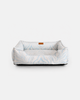 Chester & Lee | Velvet Sleeper Dog Bed Light Blue Zebra