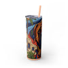 Skinny Tumbler with Straw – 20 oz Stainless Steel Cup