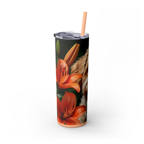 Skinny Tumbler with Straw – 20 oz Stainless Steel Cup