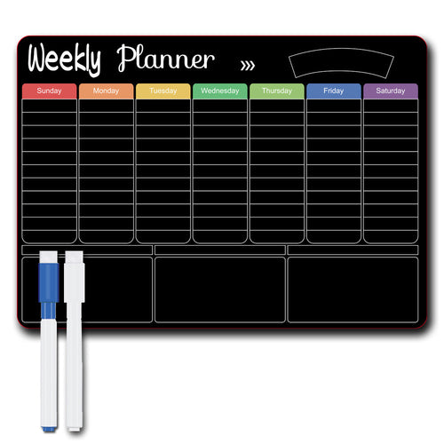 Calendar Magnetic White-board Wall Sticker Learning Schedule Refridgerator Magnets Message Board