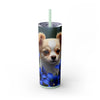 Skinny Tumbler with Straw – 20 oz Stainless Steel Cup