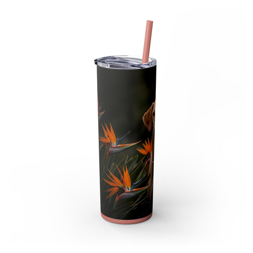 Skinny Tumbler with Straw – 20 oz Stainless Steel Cup