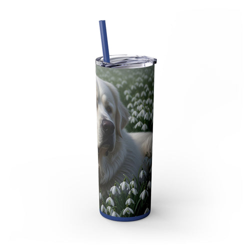 Skinny Tumbler with Straw – 20 oz Stainless Steel Cup