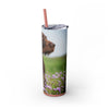 Skinny Tumbler with Straw – 20 oz Stainless Steel Cup