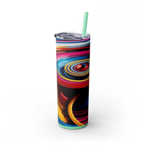 Skinny Tumbler with Straw – 20 oz Stainless Steel Cup