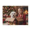 Christmas Puppy Gift Blanket